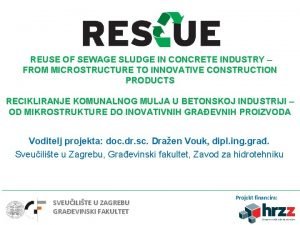 REUSE OF SEWAGE SLUDGE IN CONCRETE INDUSTRY FROM