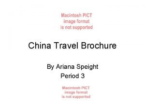 China Travel Brochure By Ariana Speight Period 3