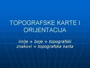 Topografski znakovi 8 razred