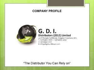 Company profile distributor