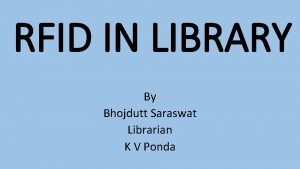 Disadvantages of rfid in libraries
