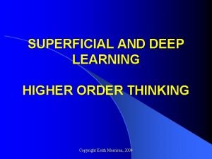 Superficial learning