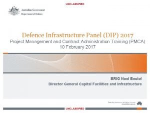 Defence Infrastructure Panel DIP 2017 Project Management and