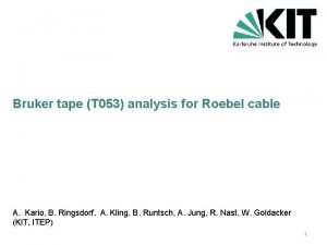 Bruker tape T 053 analysis for Roebel cable