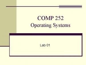 Comp 252 Comp 252