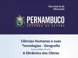 Cincias Humanas e suas Tecnologias Geografia Ensino Mdio