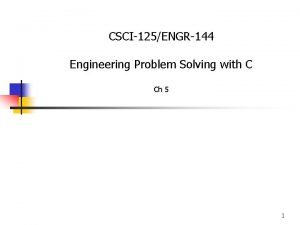 Engineering problem solving with c