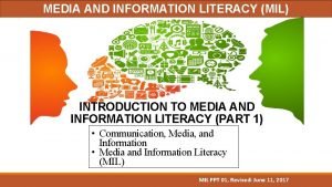 Media and information literacy (mil)