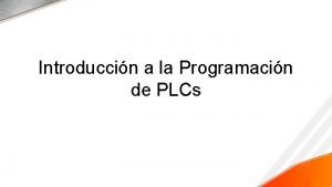 Programacion estructurada plc