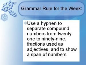 However grammar rule
