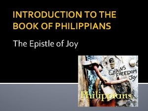 Summary of the book of philippians chapter by chapter