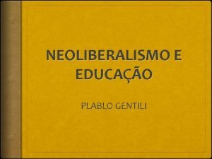 Neoliberal significado