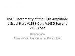 DSLR Photometry of the High Amplitude Scuti Stars