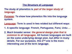 Example of phonology