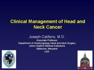 Clinical Management of Head and Neck Cancer Joseph