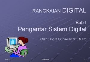 Pengantar sistem digital