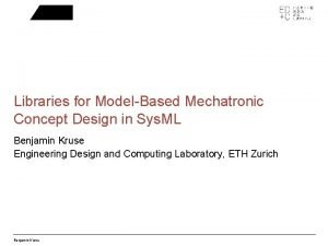 Mechatronic concept design