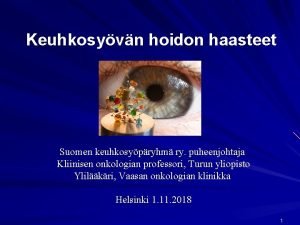 Keuhkosyvn hoidon haasteet Suomen keuhkosypryhm ry puheenjohtaja Kliinisen