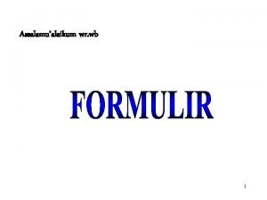 Definisi formulir