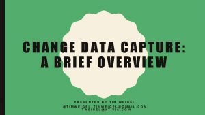Change data capture techniques