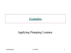 Pumping lemma for regular languages