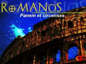 Panem et circenses Detalles Importantes 1 Escrita desde