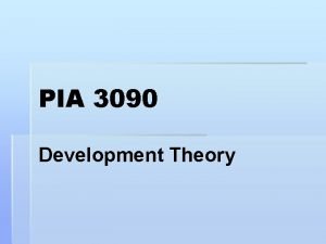 PIA 3090 Development Theory Reports I Literary Map