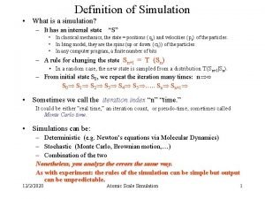 Definition of Simulation What is a simulation It