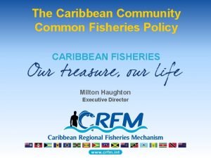 The Caribbean Community Common Fisheries Policy CARIBBEAN FISHERIES