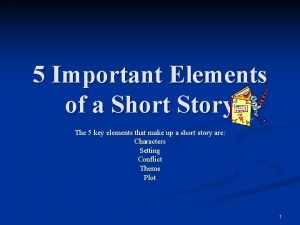 5 elements of short story