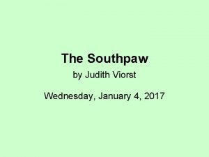The southpaw by judith viorst