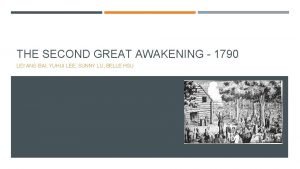 THE SECOND GREAT AWAKENING 1790 LEYANG BAI YUHUI