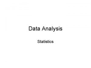 Data Analysis Statistics Levels of Measurement Nominal Categorical