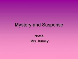 Suspense notes