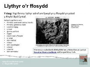 Llythyr or ffosydd Y dasg Ysgrifennu llythyr adref