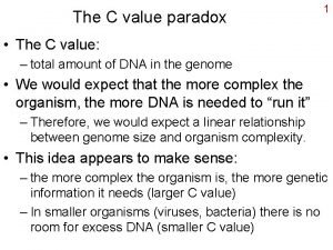 C value paradox