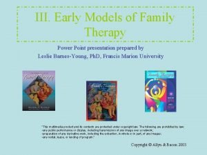 Models of family therapy ppt