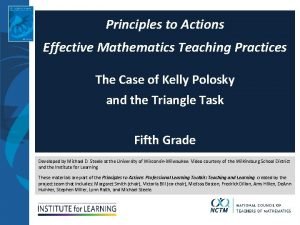 Principles to Actions Effective Mathematics Teaching Practices The