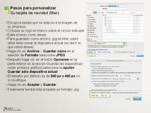 Pasos para personalizar Su tarjeta de navidad Mac