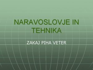 Zakaj piha veter