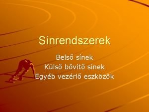 Snrendszerek Bels snek Kls bvt snek Egyb vezrl