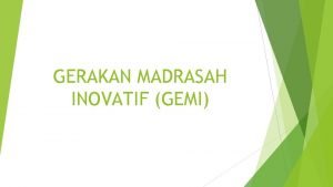 Contoh gerakan madrasah inovasi