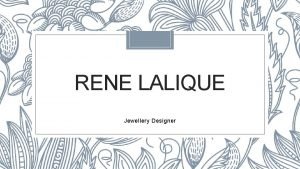 RENE LALIQUE Jewellery Designer Rene Lalique 1860 1945
