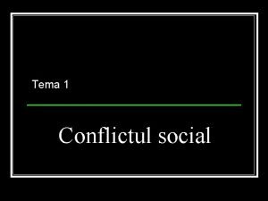 Tipologia conflictelor