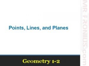 Points Lines and Planes Geometry 1 2 Point