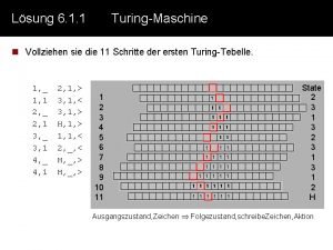 Turingmaschine beispiel mit lösung