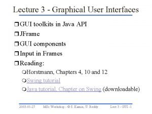 Java gui for r