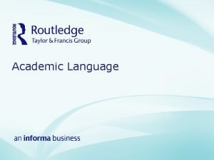 Social language vs academic language