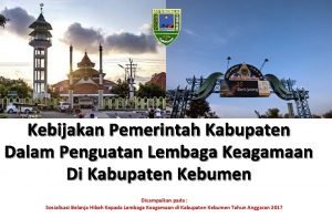 Kebijakan Pemerintah Kabupaten Dalam Penguatan Lembaga Keagamaan Di