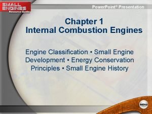Power Point Presentation Chapter 1 Internal Combustion Engines